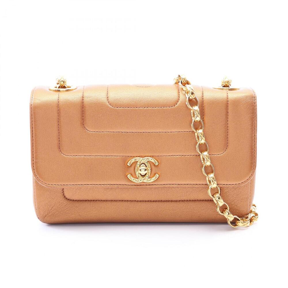 Chanel Mademoiselle Shoulder Bag/Handbag, Lambskin Leather, Women's, Brown